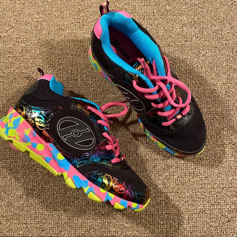 Heely's Neon Rainbow Kid's Size 4 RARE